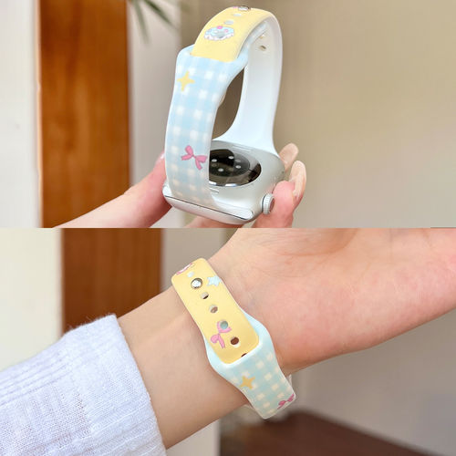 美派适用iwatch格纹小蛮腰表带
