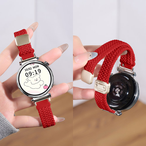 红色gt6小蛮腰回环磁吸编织表带