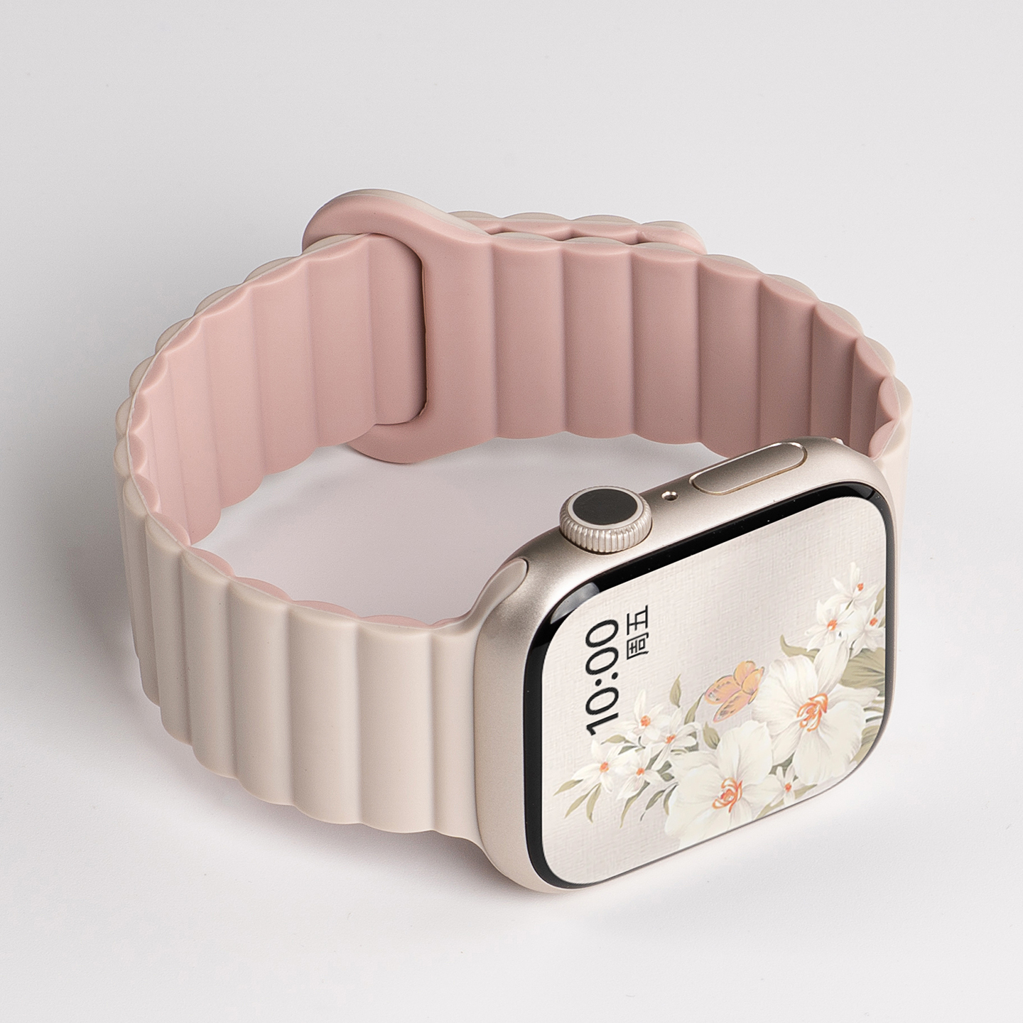 张婧怡同款美派适用苹果S9手表iwatch10表带applewatch9磁吸S10硅胶S8腕带Ultra女SE运动8男S7运动高级夏季