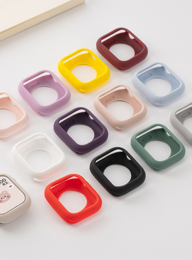 美派适用苹果手表S10保护壳iwatchs11硅胶保护套applewatch10女款9半包8软壳7透明智能SE3防摔边框ultra3全包