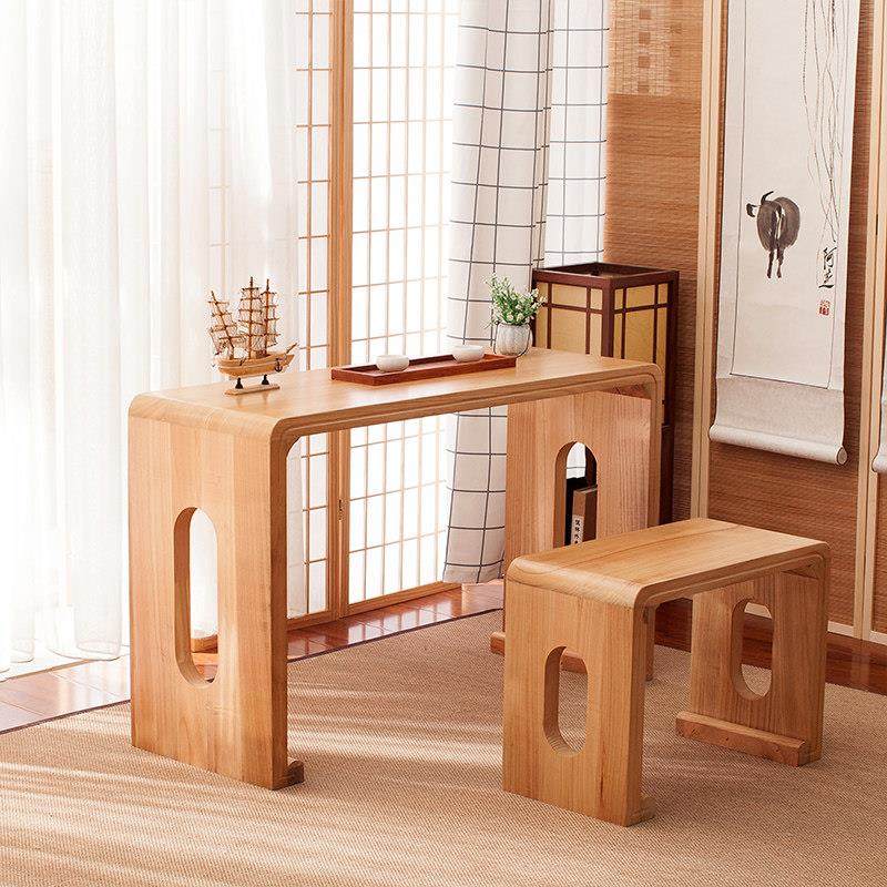 妙意烧桐木仿古琴 共鸣古琴桌 实木琴桌琴凳国学古琴桌书法桌茶桌