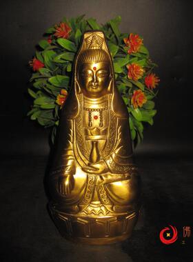 新款圣宗佛圣忠佛圣忠菩萨铜神佛像 古典人物招财装饰摆件 工艺品