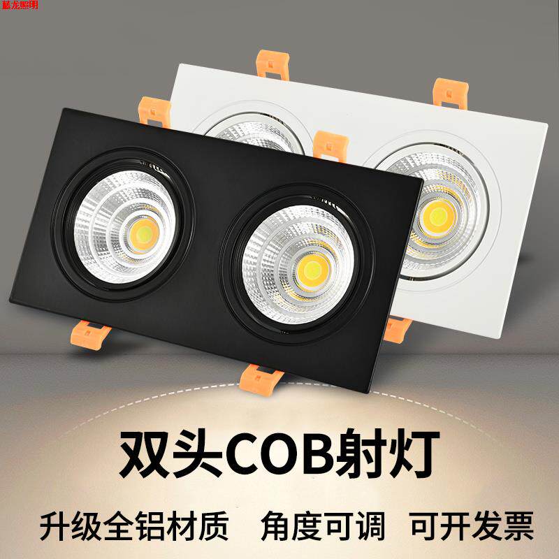 双头COB嵌入式射灯斗胆灯
