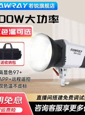 Rawray若锐 600w双色温影视灯 600X大功率拍照室内摄影灯补光灯影棚专业户外太阳灯直播间主播专用深抛打光灯