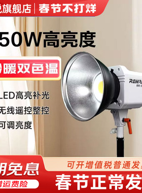 Rawray若锐 350X补光灯双色温 350W补光灯LED摄影常亮聚光灯抖音直播主播专用室内拍照暖光300w球形柔光灯