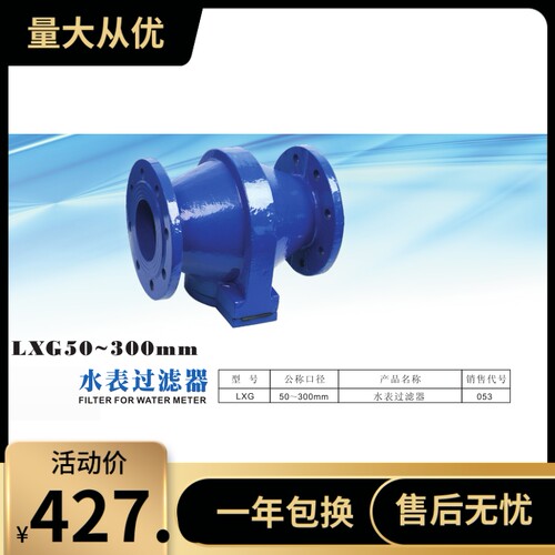 埃美柯053 水表过滤器LXG-50-300mm DN50 80 100 150 200