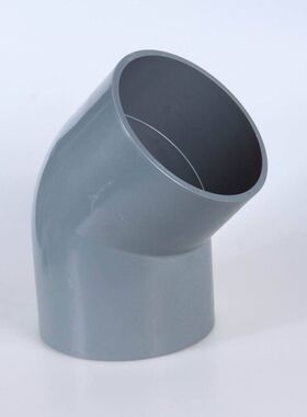 GBPVC-U灰色塑胶排给水管件 PVC45度弯头UPVC DN125 140mm 5寸