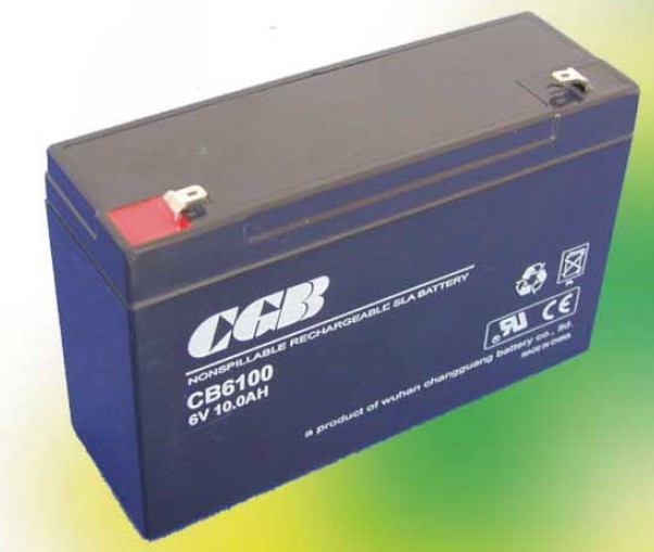 现货全新CGB长光CB6100 6V10AH应急电源 通信设备 玩具车用蓄电池