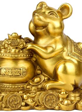 简单铜鼠饰品铜聚宝盆风格铜葫芦风格铜如意风格铜元宝鼠饰品