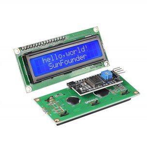 带背光 i2c模块 LCD1602蓝屏 串行 可调节亮度 5v供电 白字体