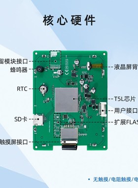 迪文5.7英寸工业串口屏DGUS智能屏IPS视角触摸屏DMG64480T057_01W