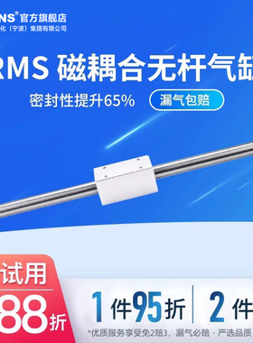 TWSNS台氣山耐斯耦合无杆气缸RMSP缸径32行程50/100/200/500/1000