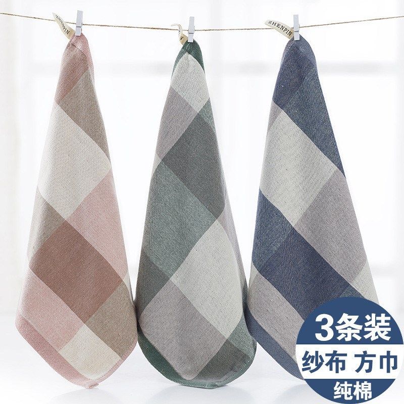 26EQ小方巾纯棉正方形四方汗巾大人擦汗手帕手绢洗脸家用女士随身