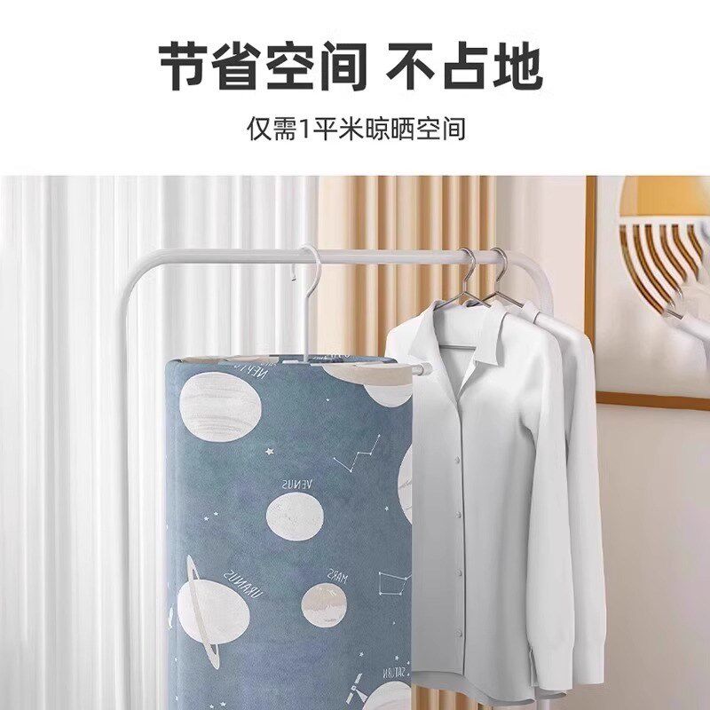 晾晒架被子螺旋式晾衣架阳台家用大圆形J旋转挂晒床单晾晒床单被