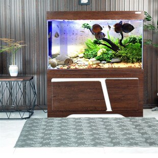 超白玻璃鱼缸底滤屏风隔断客厅家用水族箱
