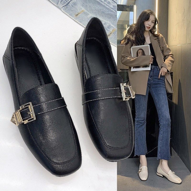 软皮软底一脚蹬春秋韩版女鞋百搭平底鞋一脚蹬爆款新款豆豆鞋2025,女鞋,浅口单鞋,淘宝优惠券,粉丝福利购,淘宝优惠卷