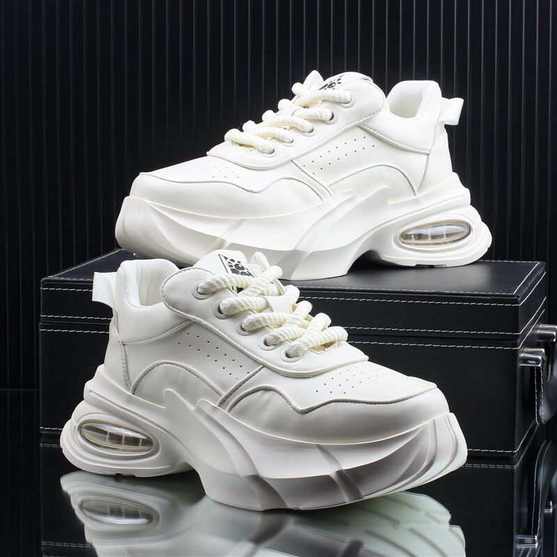 高级感男鞋2025新款夏季厚底增高老爹鞋男款百搭透气运动休闲鞋子