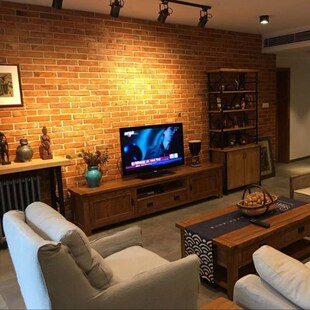 红色老砖片古建旧红砖切片仿古小红砖背景墙外墙砖