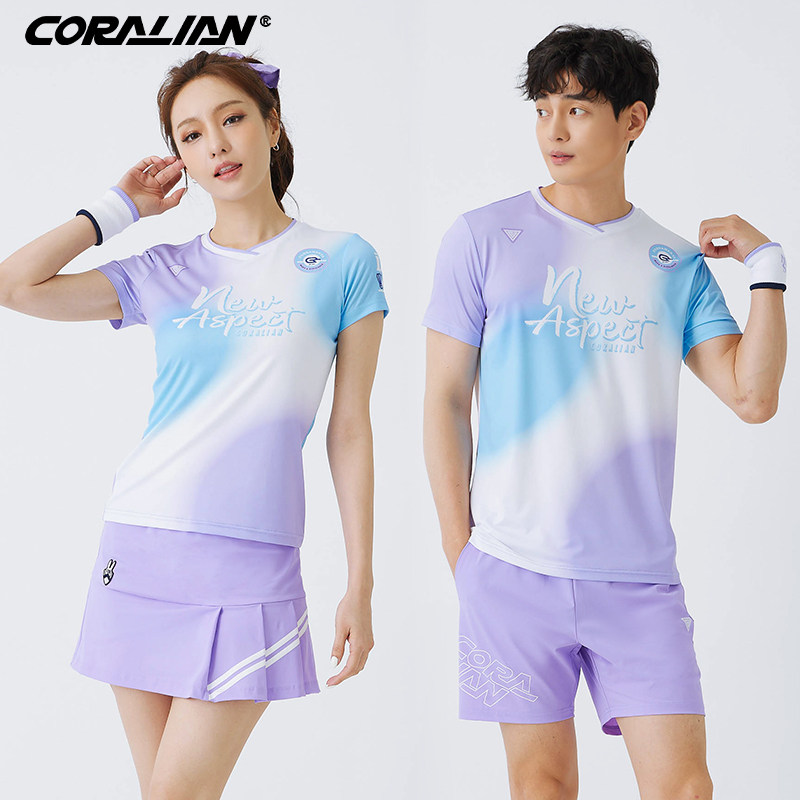 可莱安韩国透气速干短袖羽毛球服