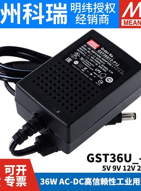 GST36U明纬P1J电源适配器U05/U09/U12/U24/U48 36W 5V9V GS