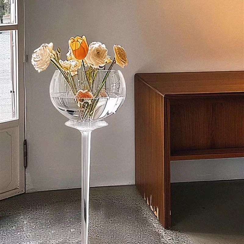 落地鱼缸玻璃透明客厅小型立式酒杯型大酒杯高款花瓶高体高脚,家居饰品,花瓶,淘宝优惠券,粉丝福利购,淘宝优惠卷