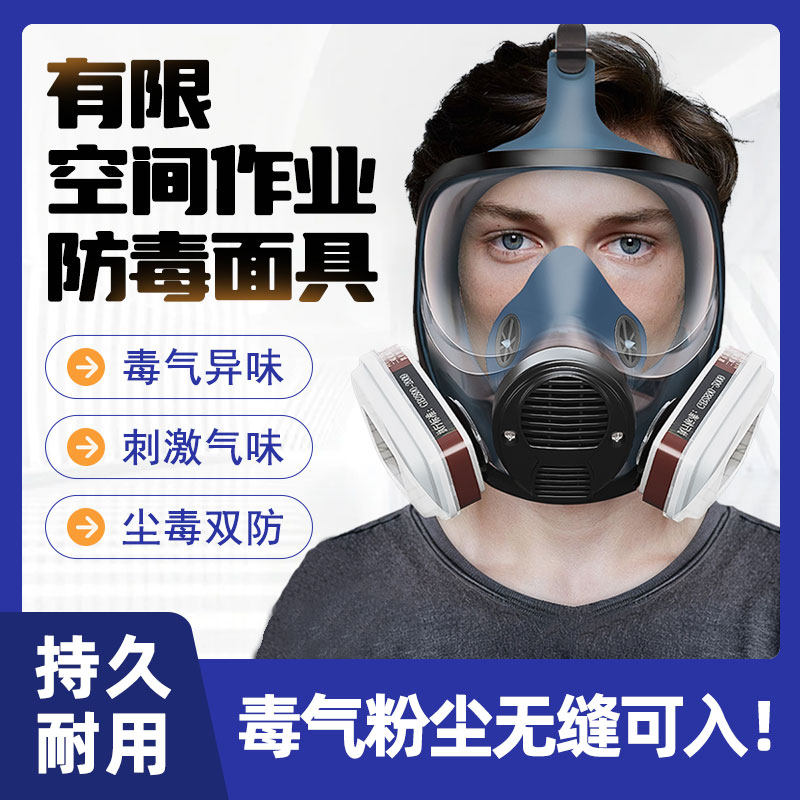 有限空间作业防毒面具面罩硫化氢喷漆专I用刺激气味氨气实验室放