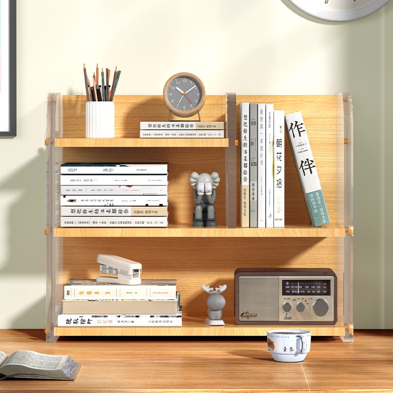 桌面置物架办公桌收纳架多层书架架子飘窗办公室工位桌上台面杯架