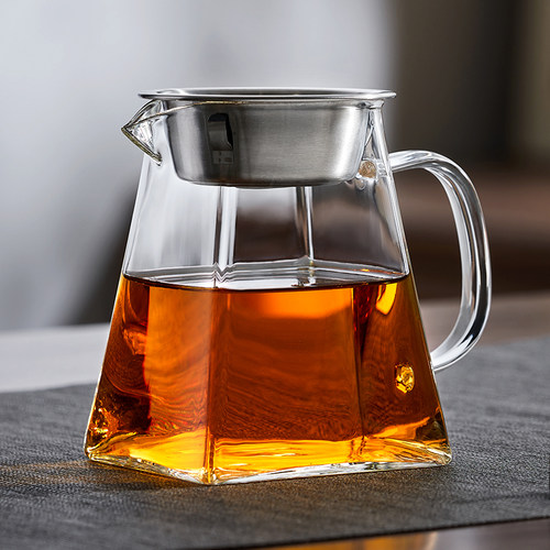 防烫耐热玻璃公道杯带茶漏过滤分茶器F大小号加厚玻璃公杯功夫茶