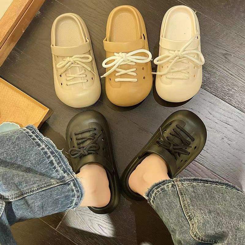 洞洞鞋女学生新款ins韩版EVA系带
