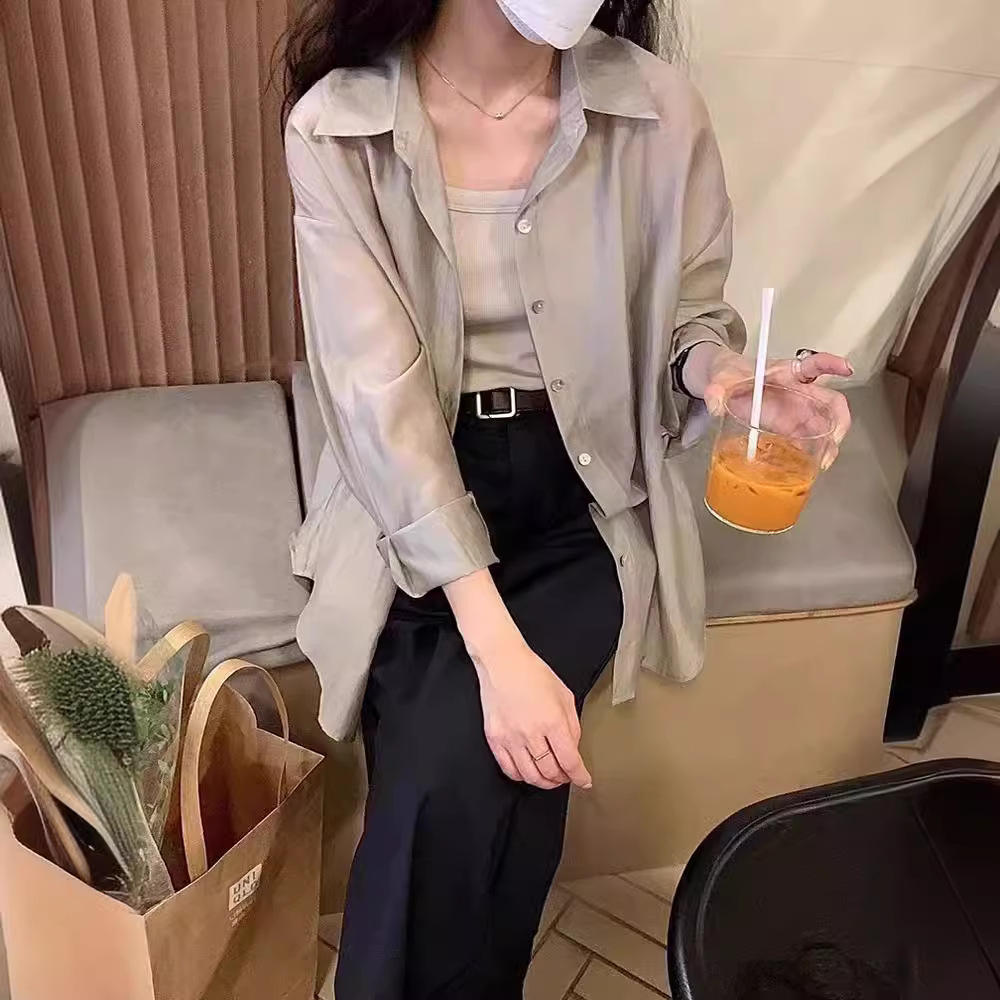 时尚百搭雪纺防晒衣女夏配裙子外