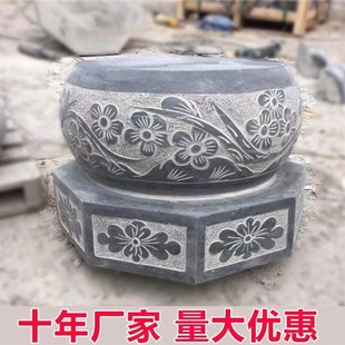 石墩子底座仿古柱顶柱基石柱墩石筑基石柱础石木柱石鼓底座包柱石