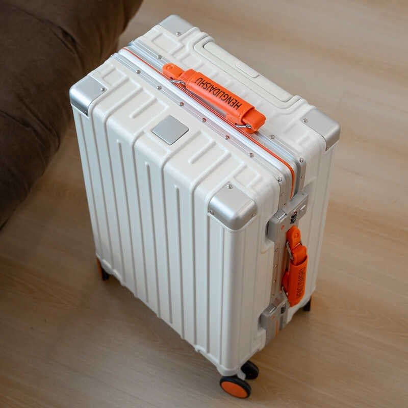 新款撞色行李箱水杯架拉杆箱铝框旅行箱静音万向轮男女学生登机箱,箱包皮具/热销女包/男包,旅行箱,淘宝优惠券,粉丝福利购,淘宝优惠卷