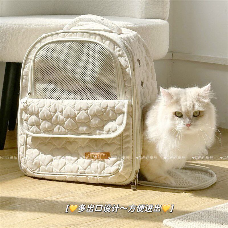 【桃心芙芙】猫包外出便携双肩包大容量透气冬天可手提狗包猫咪包