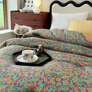 学生宿舍被子床上用品 保暖A类冬被双层纱亲肤被芯春秋款 新款 冬季