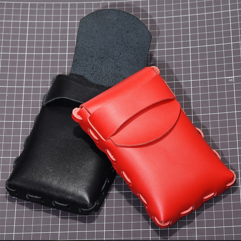 皮绳缝制单肩手机背包DIY材料包 斜跨链条简约日常个性女包1188