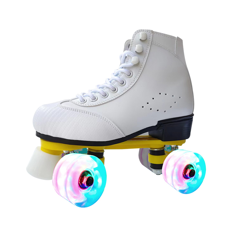 成人双排轮滑鞋男女四轮旱冰鞋儿童成年溜冰鞋双排轮滑冰鞋闪光轮
