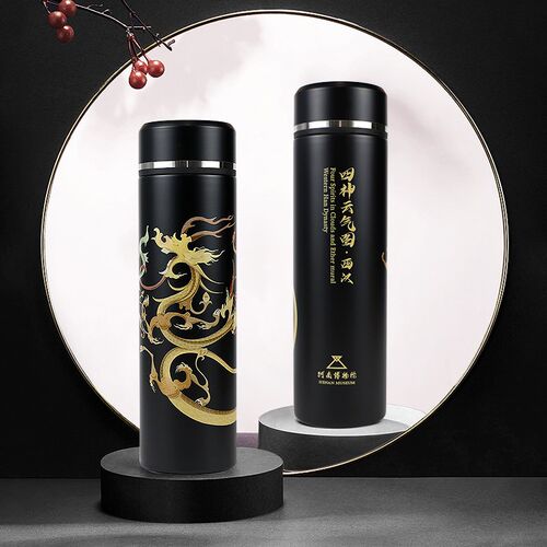河南博物院文创四神守护保温杯高颜值大容量316不锈钢水杯礼物