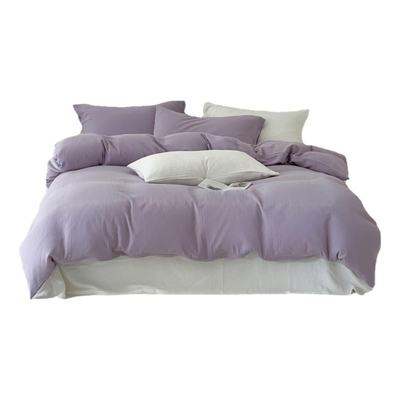 Fresh  A类皱皱双层纱床单单件纯棉100全棉被套枕套宿舍单人学生