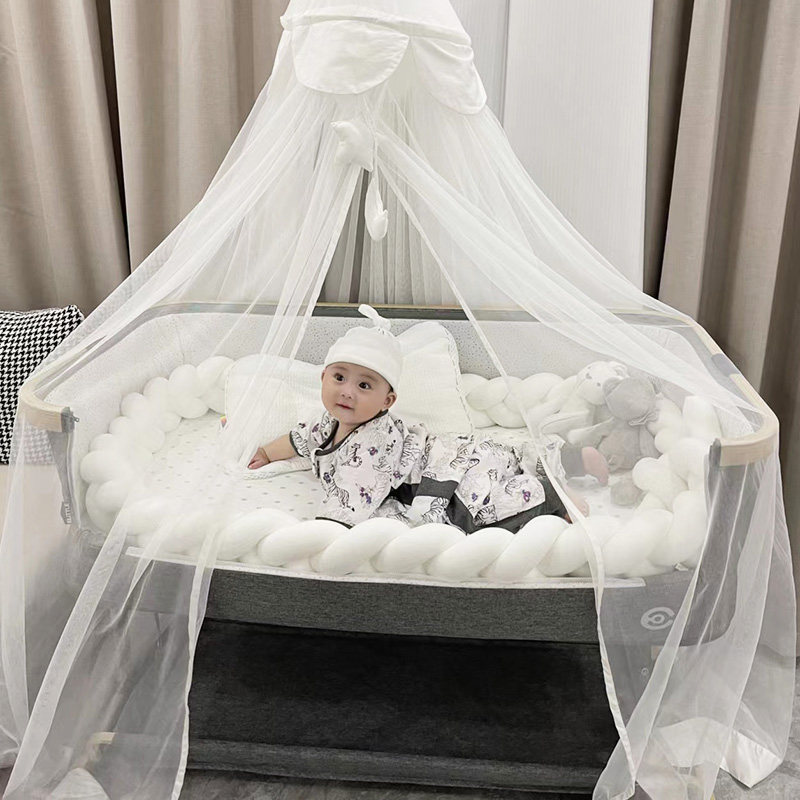 婴儿床床围软包麻花床围防撞条新生儿宝宝拼接床包边小床缝隙填充