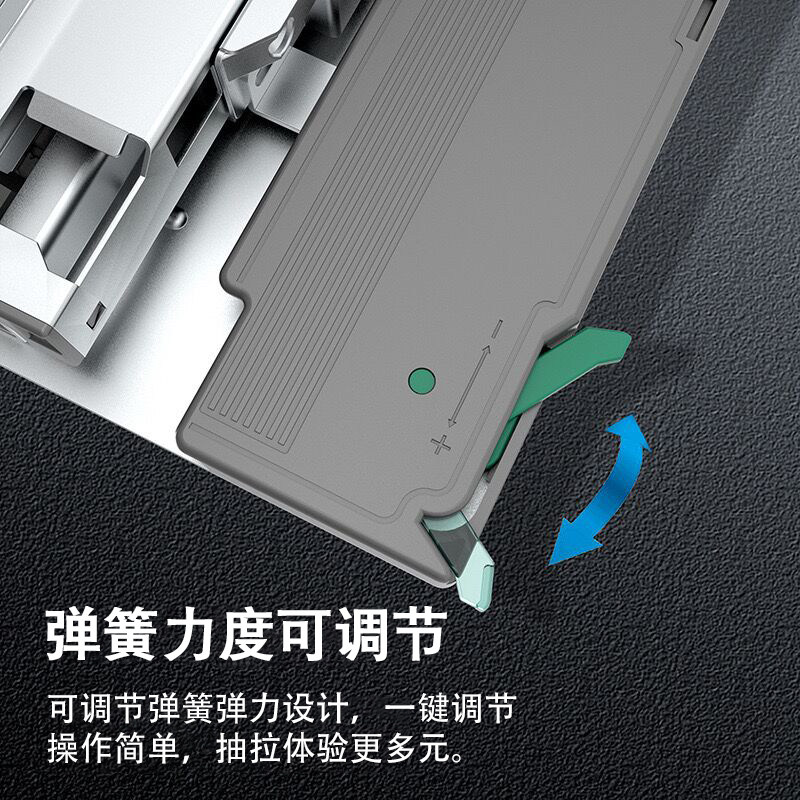 按压反弹托底抽屉导轨三节轨重型滑道滑轨阻尼缓冲整体橱柜拖底抽
