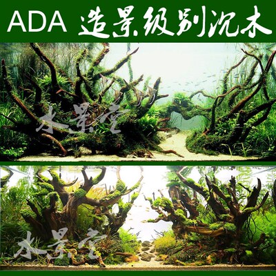 沉木造景套餐景石超白缸鱼缸天然造景新品水族