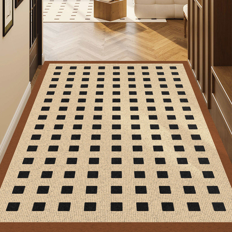 丝圈入户门地垫法式中古室u外门口进门门垫脚垫可裁剪玄关地毯防