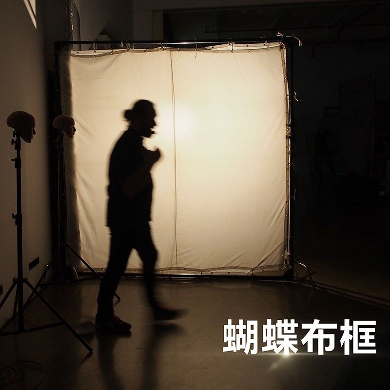 摄影棚大号柔光屏灯光旗板广告屏反光板挡光O板2.4米摄影柔光屏