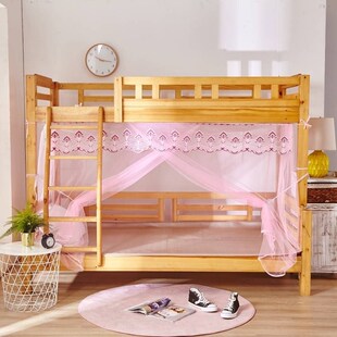 上下铺床的母子床蚊帐1米5家用梯形高低儿童男孩一米二单人床