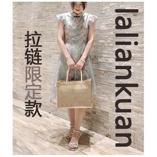 帆布包带拉链封口上班通勤女2024新款大容量手提小个子高级感亚麻