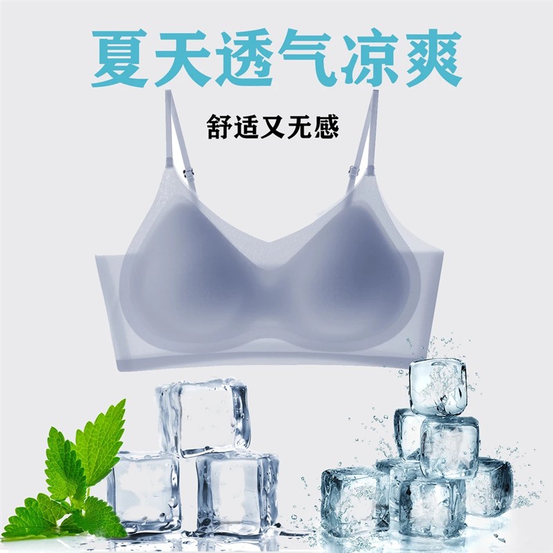 津美鸟【拍一发二】夏天凉爽无痕透气聚拢无钢圈女士美背薄款WX