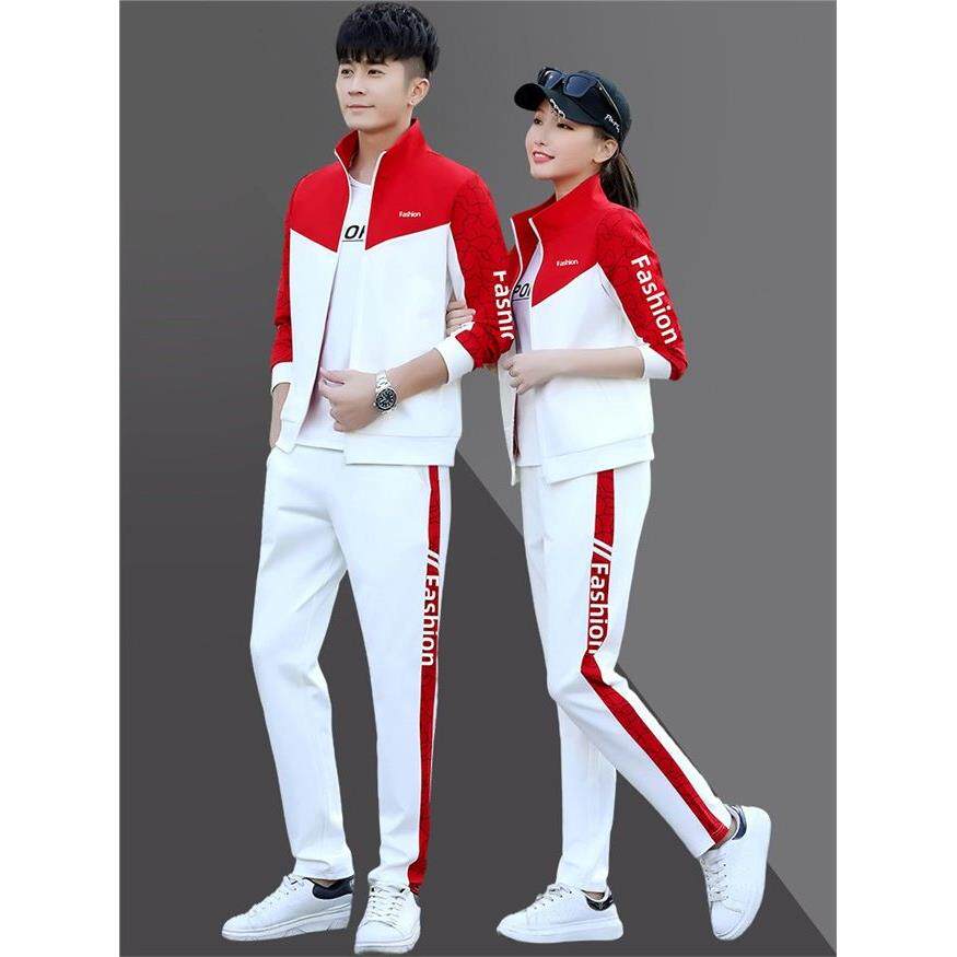 皮尔卡丹男女情侣装春秋季新款运动套装开衫卫衣休闲风健身跑步服