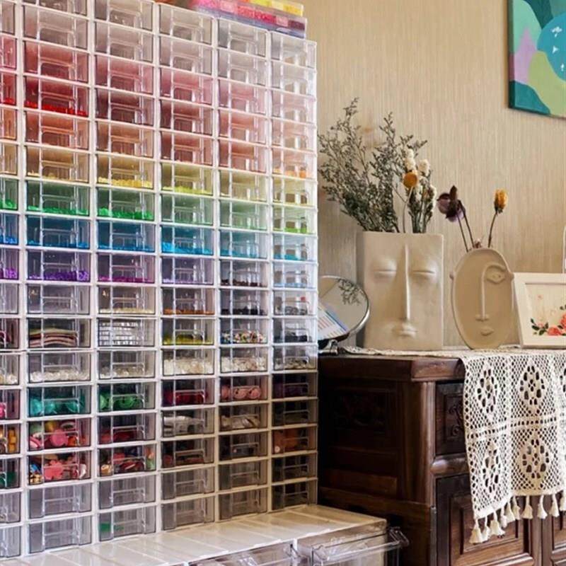 diy收纳整理盒抽屉式串珠饰品多美卡奶油胶配件零件盒文具塑料,收纳整理,桌面收纳盒,淘宝优惠券,粉丝福利购,淘宝优惠卷