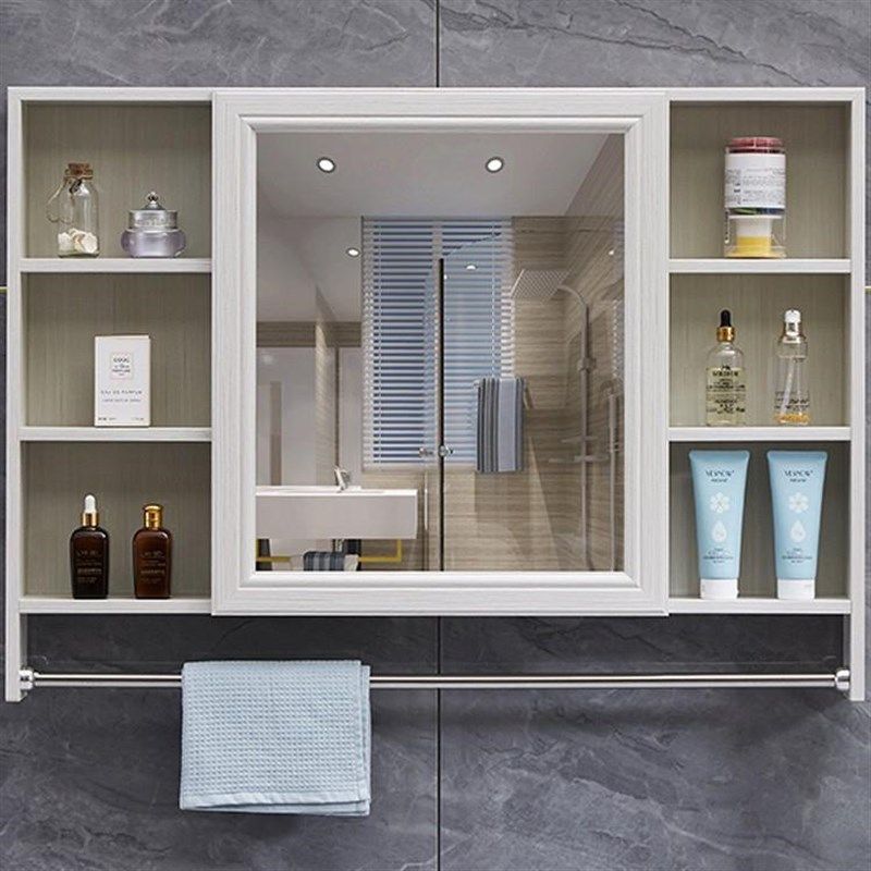 洗手间梳妆镜子浴室镜柜挂墙式镜箱带置物架防水储物收纳柜卫生间,家装主材,浴室镜柜,淘宝优惠券,粉丝福利购,淘宝优惠卷