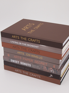 棕色系装饰书组合 样板间陈列真书摆件 样板房摆场道具书仿真书